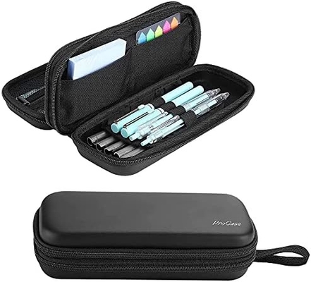 ProCase 펜 연필 케이스, 2층 EVA 지퍼 연필 박스 포스 학교용 대용량 문구 보관 조직기