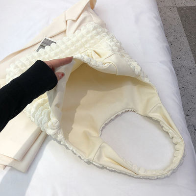 새로운 여성 클라우드 펀드 꽃 어깨 가방 여성 여름 캔버스 간단한 핸드백
