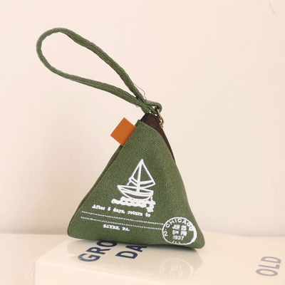 인격성 크리에이티브 레트로 ZONGZI 동전 지갑 여성 미니 캔버스 예술 귀여운 동전 가방 키 가방