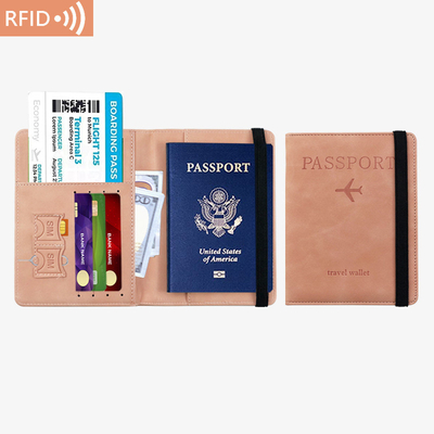 아마존 PU 가죽 여권 가방 RFID 다기능 여권 소유자 여권 표면 여권 표면