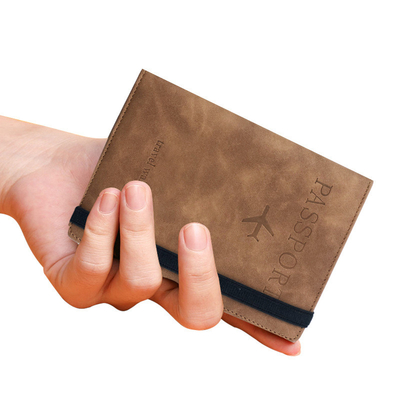 아마존 PU 가죽 여권 가방 RFID 다기능 여권 소유자 여권 표면 여권 표면