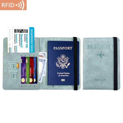 아마존 PU 가죽 여권 가방 RFID 다기능 여권 소유자 여권 표면 여권 표면