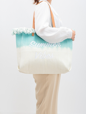 embroidered TOTE TASSEL DESIGN CANVAS BAG embroidered ALPHABET CANVAS UNDERARM NEW SHOULDER SUMMER HIGH CAPITY 여자용 가방