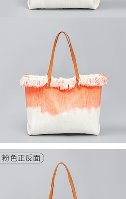 embroidered TOTE TASSEL DESIGN CANVAS BAG embroidered ALPHABET CANVAS UNDERARM NEW SHOULDER SUMMER HIGH CAPITY 여자용 가방