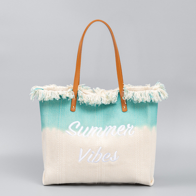 embroidered TOTE TASSEL DESIGN CANVAS BAG embroidered ALPHABET CANVAS UNDERARM NEW SHOULDER SUMMER HIGH CAPITY 여자용 가방