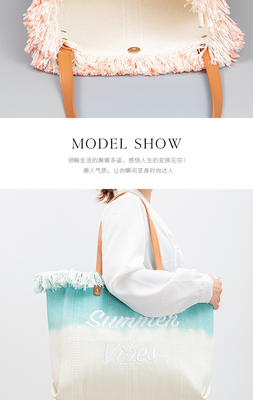 embroidered TOTE TASSEL DESIGN CANVAS BAG embroidered ALPHABET CANVAS UNDERARM NEW SHOULDER SUMMER HIGH CAPITY 여자용 가방