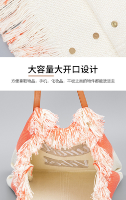 embroidered TOTE TASSEL DESIGN CANVAS BAG embroidered ALPHABET CANVAS UNDERARM NEW SHOULDER SUMMER HIGH CAPITY 여자용 가방
