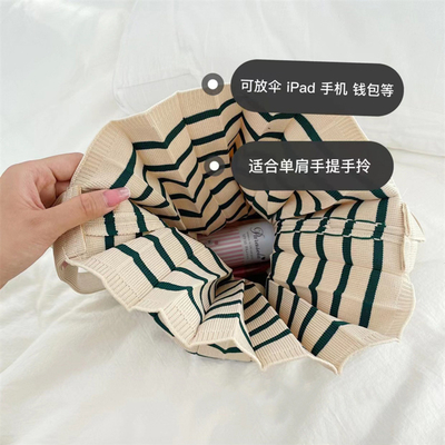 새로운 겹쳐진 문학 어깨 가방 엮은 여성 가방 겨울 넥타이 가방 패션 국경 횡단 여성 가방
