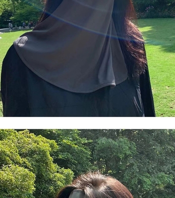 인터넷 연예인의 폭발은 얼굴 전체를 덮고 자외선을 예방합니다.