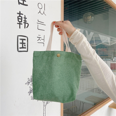 아트시 코르두로이 가방 휴대용 미니 래디스 클루치 가방 빈타지 옷 가방 벤토 가방