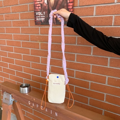 코르두로이 크로스보디 전화 가방 크로스보디 어깨 가방 여자 걸음걸이 미니 저장 가방