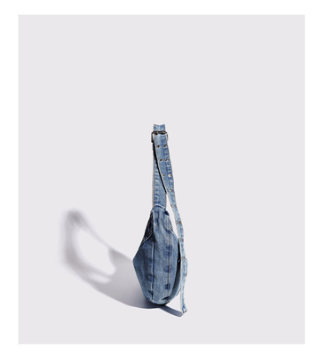 2024 CROSS-BORDER NEW UNDERARM BAG NICHE DESIGN RETRO Wash Denim BAG SENIOR DUMPLING BAG 이고 있는 디자인