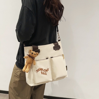 캔버스 TOTE BAG 스트리트 패션 대용량 어깨 가방 남성과 여성의 클래스 크로스 보디 가방 옷 가방 가방