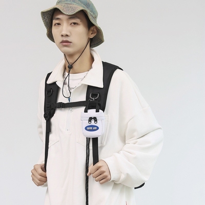 에어폰 가방 목에 매달린 미니 동전 가방 카드 가방 키 가방 크로스보디 가방 남성 패션 가방 장식용 작은 매달린 가방