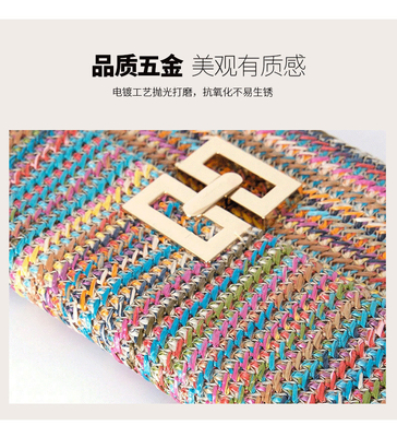 새 휴일 풍력 다층 체인 클램셸 잠금 빨대 가방 어깨 가방 국경 횡단 여자 가방