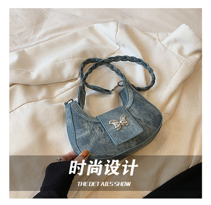 인기 있는 새로운 틈새 디자인 가방 여성 트렌드 외래 스타일 나비 가방 모든 어깨의 고급 감각