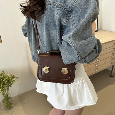 SENIOR SENSE OF RETRO SMALL BAG WOMEN 2024 NEW SUMMER FASHION FOREIGN STYLE SHOULDER BAG 소형, 모든 것이 없던 핸드백
