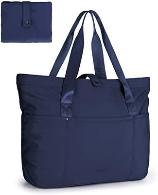 여성용 BAGSMART 토테 가방, 지퍼가 있는 접이 가능한 토테 가방 여행, 업무용 손바구니