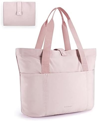 여성용 BAGSMART 토테 가방, 지퍼가 있는 접이 가능한 토테 가방 여행, 업무용 손바구니