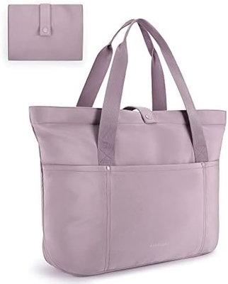 여성용 BAGSMART 토테 가방, 지퍼가 있는 접이 가능한 토테 가방 여행, 업무용 손바구니
