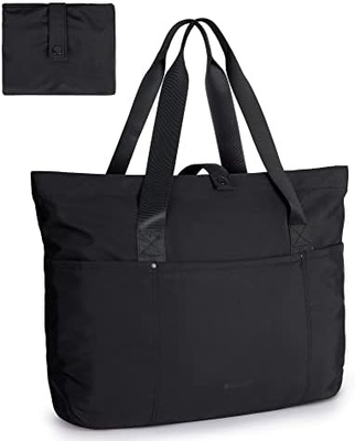 여성용 BAGSMART 토테 가방, 지퍼가 있는 접이 가능한 토테 가방 여행, 업무용 손바구니