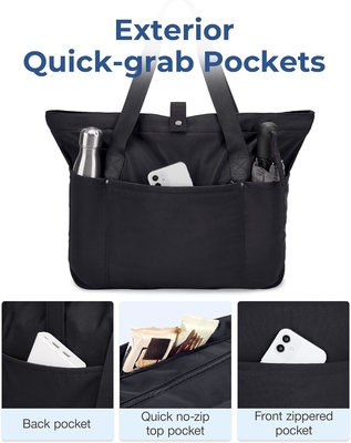 여성용 BAGSMART 토테 가방, 지퍼가 있는 접이 가능한 토테 가방 여행, 업무용 손바구니