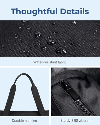 여성용 BAGSMART 토테 가방, 지퍼가 있는 접이 가능한 토테 가방 여행, 업무용 손바구니