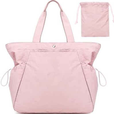 여자용 BTOOP TOTE BAG, 접이 가능한 해변 체육관 가방, 옆으로 긁는 가벼운 무게 여행, 업무용 상점 어깨 가방