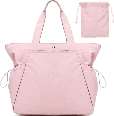 여자용 BTOOP TOTE BAG, 접이 가능한 해변 체육관 가방, 옆으로 긁는 가벼운 무게 여행, 업무용 상점 어깨 가방