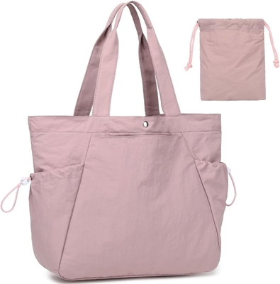 여자용 BTOOP TOTE BAG, 접이 가능한 해변 체육관 가방, 옆으로 긁는 가벼운 무게 여행, 업무용 상점 어깨 가방