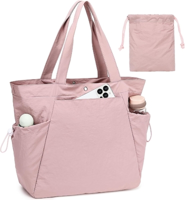 여자용 BTOOP TOTE BAG, 접이 가능한 해변 체육관 가방, 옆으로 긁는 가벼운 무게 여행, 업무용 상점 어깨 가방