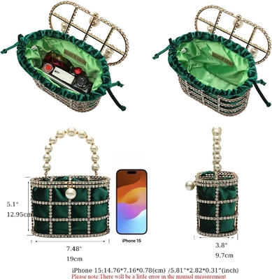 저녁 핸드백 여자 손잡이 가방 진주 다이아몬드 결혼식 생일 파티 저녁식사 액세서리