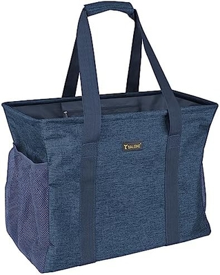 발레인 EXTRA LARGE UTILITY TOTE BAG WITH WIRE FRAME FOR STORE (블루, 16.5'X14'X10'')