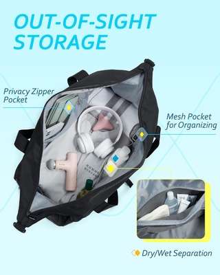 BAGSMART 체육관 가방 신발 칸막이와 젖은 주머니, 가벼운 스포츠 여행 듀펠 가방, C TO STORE 스포츠 신발 물