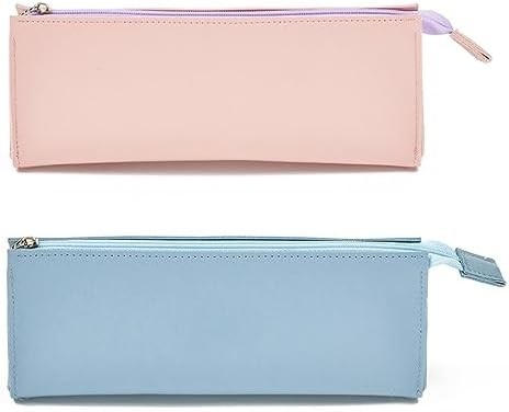 ISuperb 4 pcs 작은 연필 케이스 PU 가죽 연필 가방 방수 조직기 저장 가방 화장품 지퍼 가방 여성용