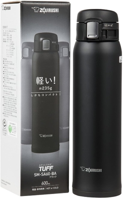 Zojirushi SM-SA60BA 스테인리스 스틸 진공 격리 머그, 1 카운트 (1개 패키지), 검은색, 20온스
