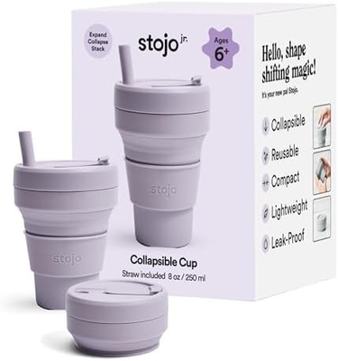접히는 여행컵 - 샐리지 그린, 12oz / 355ml - 누출 방지 할 수 있는 재사용 가능한 주머니 사이즈 실리콘 병