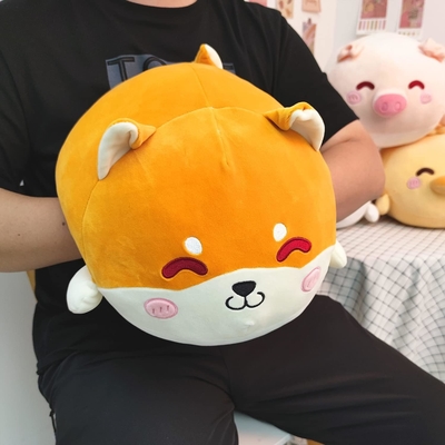 시바인루 플러시 베개 꽉 차있는 동물 귀여운 플러시 장난감 매끄러운 애니메이션 코르기 플러시 펄피 카와이 부드러운 포옹 베개