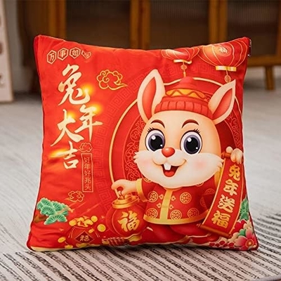 토끼 마스코트, 큰 붉은 베개, 토끼 베개 쿼트 40*40cm