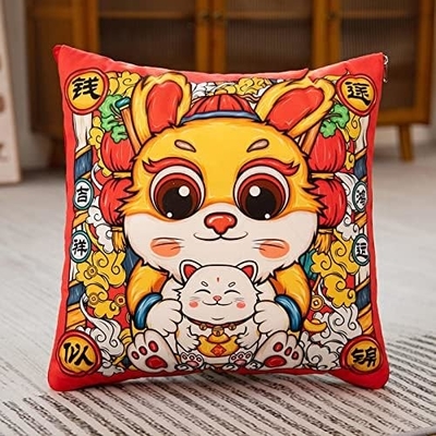 토끼 마스코트, 큰 붉은 베개, 토끼 베개 쿼트 40*40cm