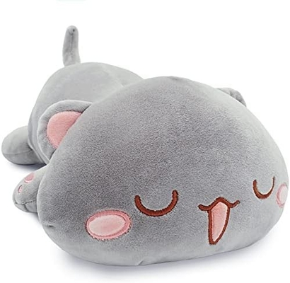 Onsoyours 귀여운 고양이 플러시 장난감 25.5 인치 stuffed 동물 애완 동물 키티 부드러운 애니메이션 고양이의 큰 플러시 키드 (백색 A, 25.5