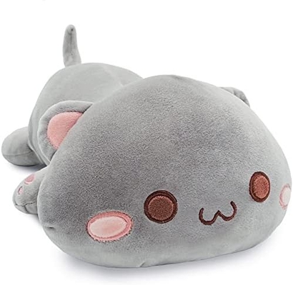 Onsoyours 귀여운 고양이 플러시 장난감 25.5 인치 stuffed 동물 애완 동물 키티 부드러운 애니메이션 고양이의 큰 플러시 키드 (백색 A, 25.5