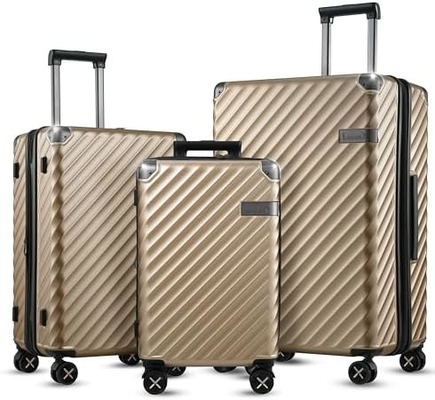 가구 22x14x9 항공사 승인 - 35L 폴리카보네이트 확장 가능한 하드 셸 바지 바퀴 (검은, 20 인치)