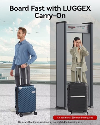 가구 22x14x9 항공사 승인 - 35L 폴리카보네이트 확장 가능한 하드 셸 바지 바퀴 (검은, 20 인치)
