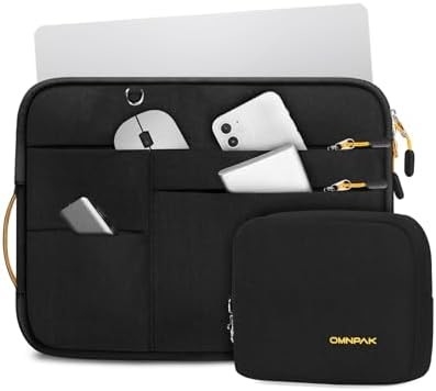 적합,MacBook Pro 13-14 인치, 핸들 및 액세서리 주머니와 함께 재활용 PET 노트북 휴대 케이스