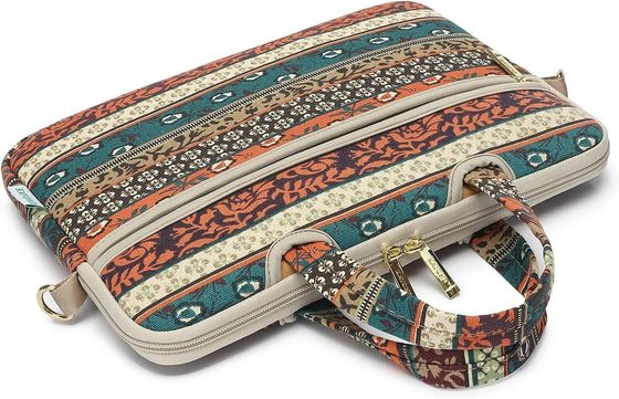 12.5~14인치 노트북용으로 디자인된 노트북 가방으로, 패딩 처리된 내부 프린트 캔버스 원단과 다양한 휴대 옵션을 제공합니다.