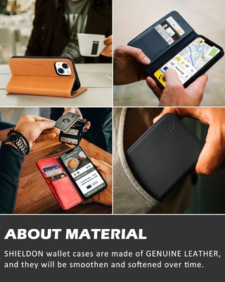 가죽 지갑 접는 케이스 자석 밀폐 RFID 차단 카드 슬롯 홀더 iPhone 13와 호환되는 완전히 보호 케이스