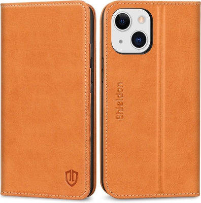 가죽 지갑 접는 케이스 자석 밀폐 RFID 차단 카드 슬롯 홀더 iPhone 13와 호환되는 완전히 보호 케이스