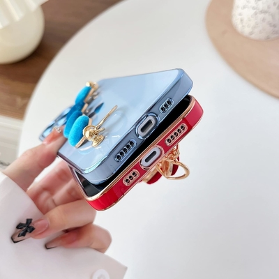 아이폰 12 프로 맥스 케이스,Cute Plating Love Heart Wrist Strap Chain Bracelet 부드러운 호환