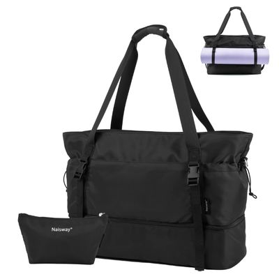 여행용 여성 백팩, 핸드백, 백팩, 신발 수납칸 및 젖은 수납칸 포함, 요가 매트 가방, 하룻밤 주말 가방